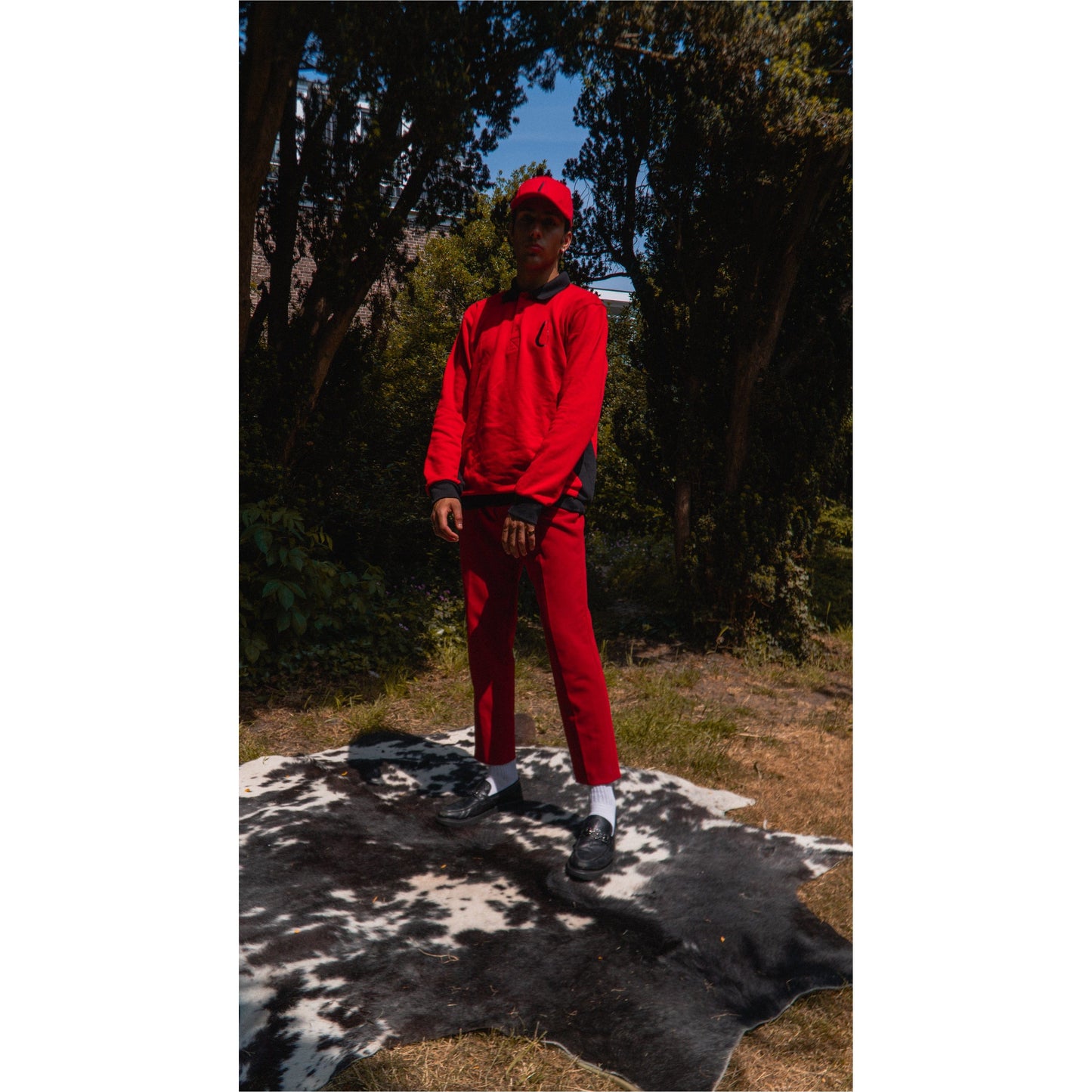 RED LONG SLEEVE POLO - THE OFFICIAL NUMB STORE