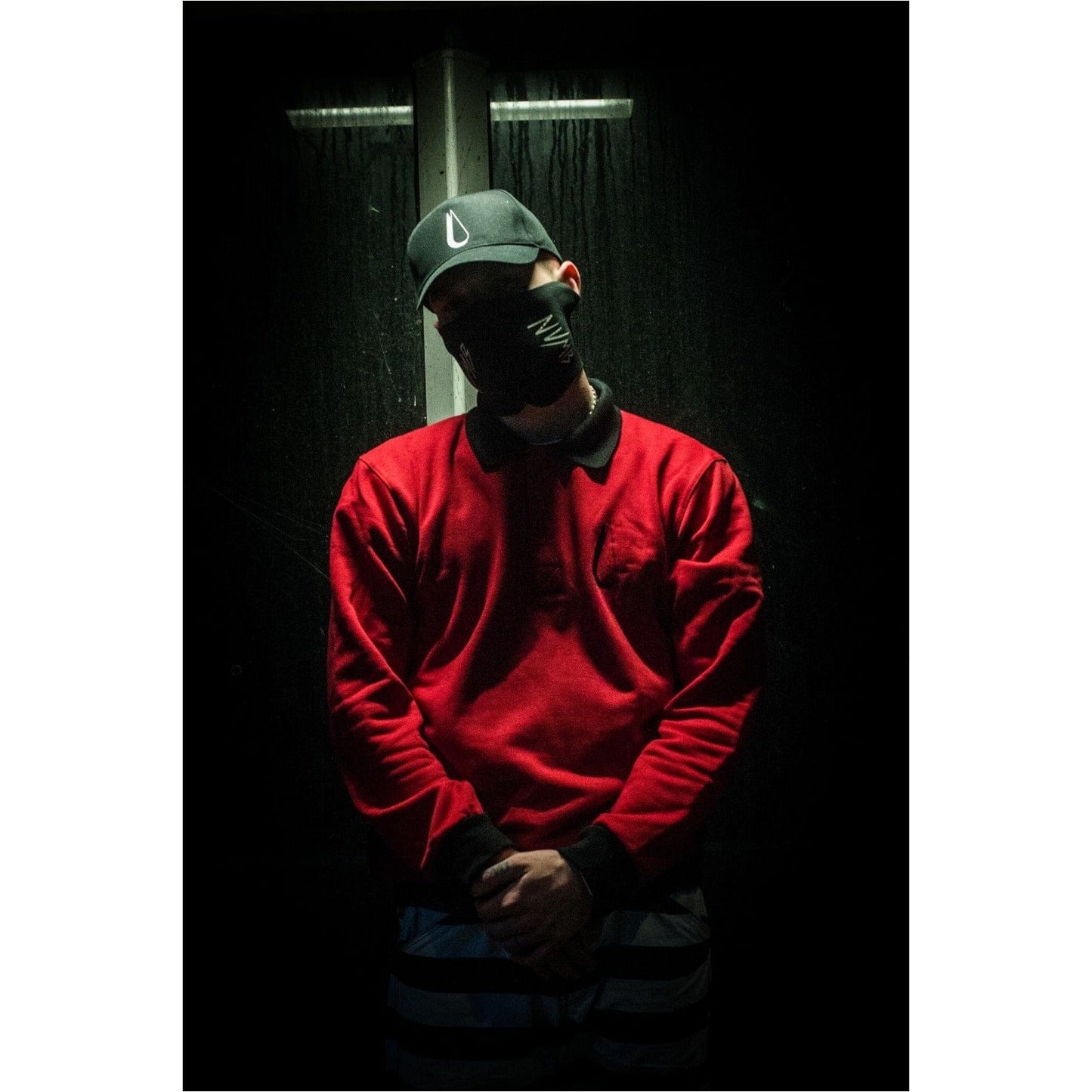 RED LONG SLEEVE POLO - THE OFFICIAL NUMB STORE