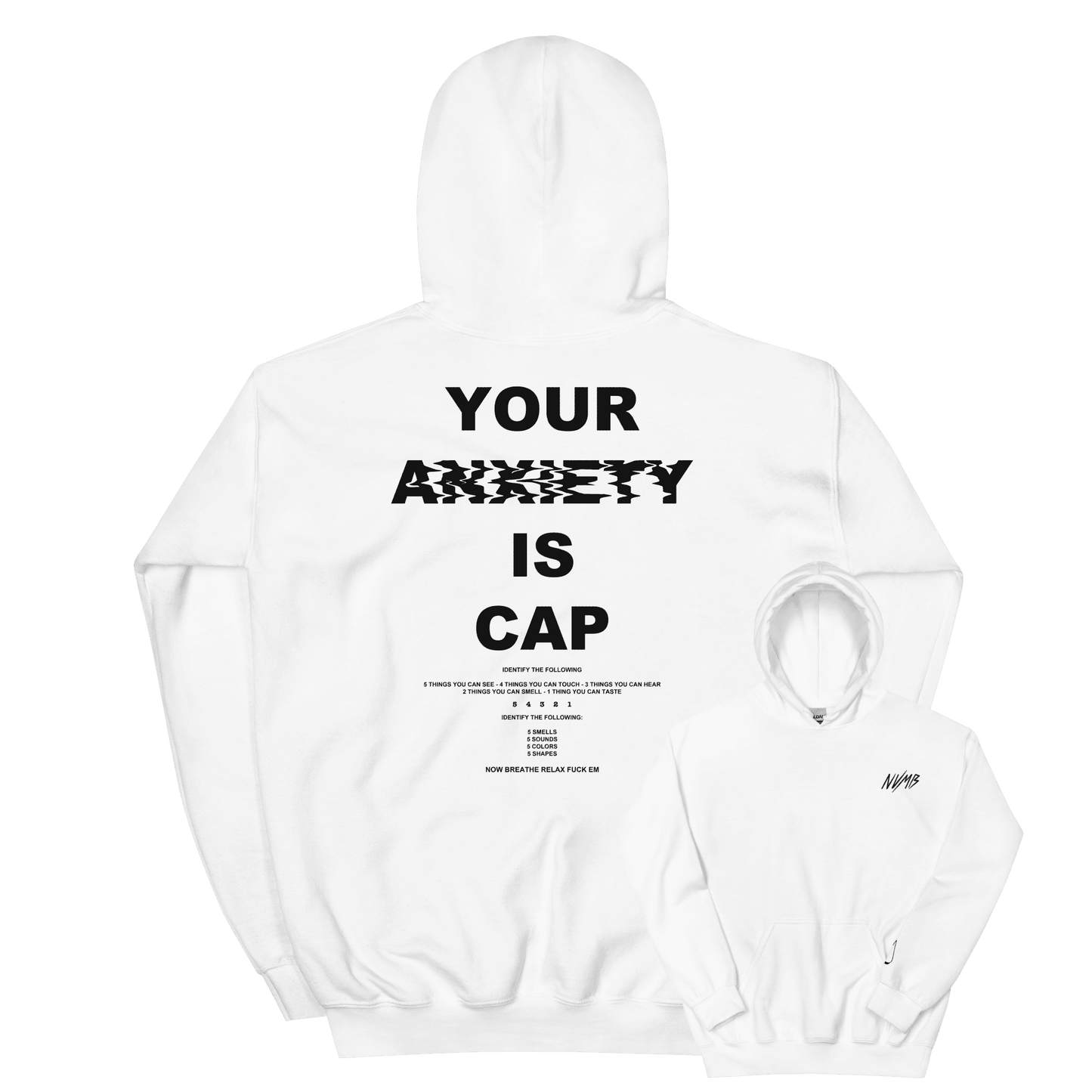 YOUR ANXIETY IS CAP HOODIE